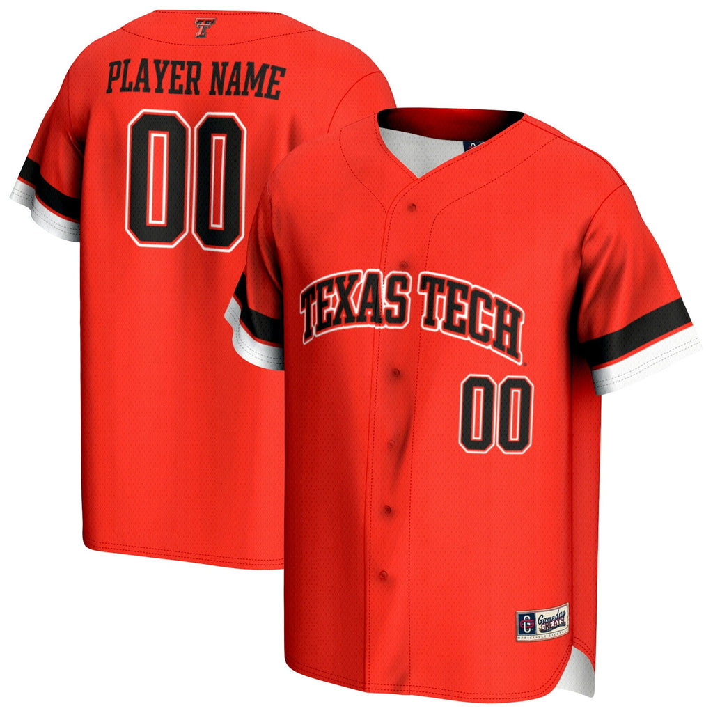 Texas Tech Red Raiders NIL Pick-A-Player Baseball Lightweight Jersey - Red product image 2, provided for visual reference