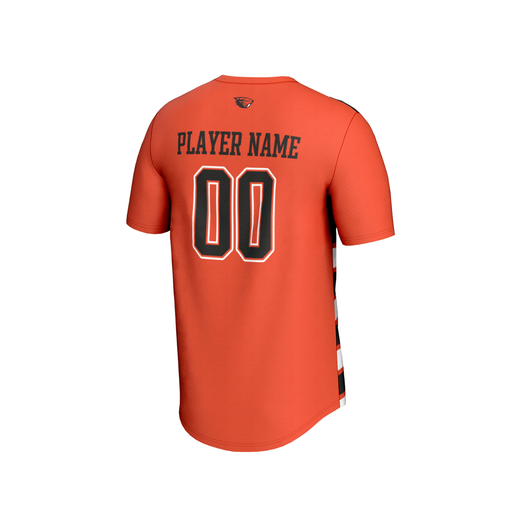 Oregon State Beavers Collegiate Soccer NIL Pick-A-Player Fashion Jersey - Orange/Black product image 4, provided for visual