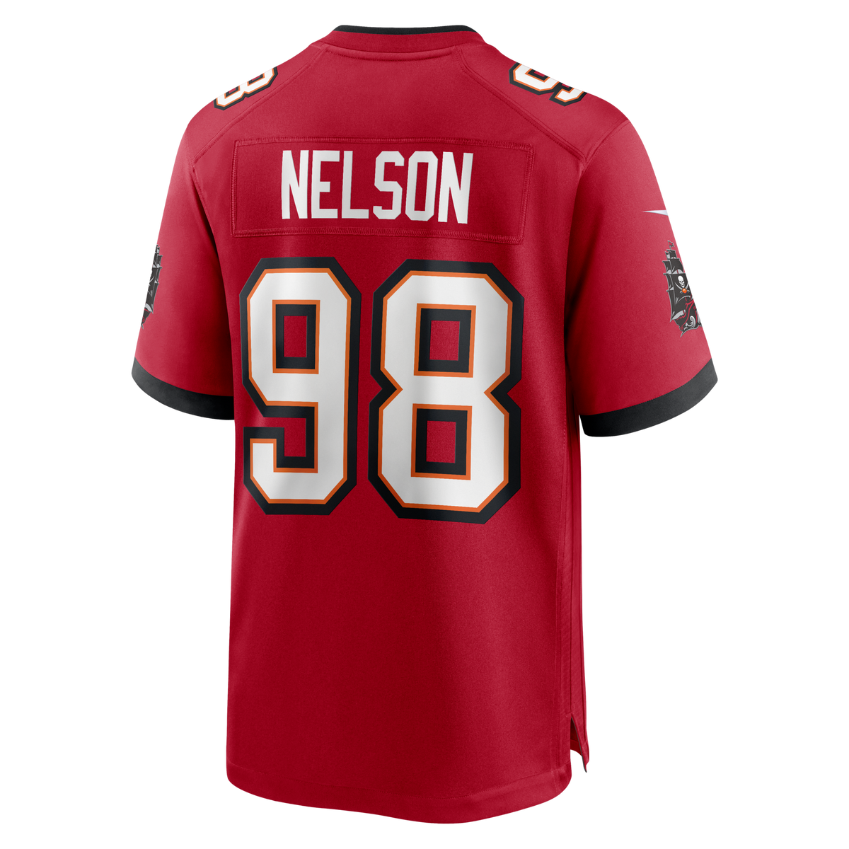 Tampa Bay Buccaneers Anthony Nelson Red Game Jersey product image 3, provided for visual reference and product detail review