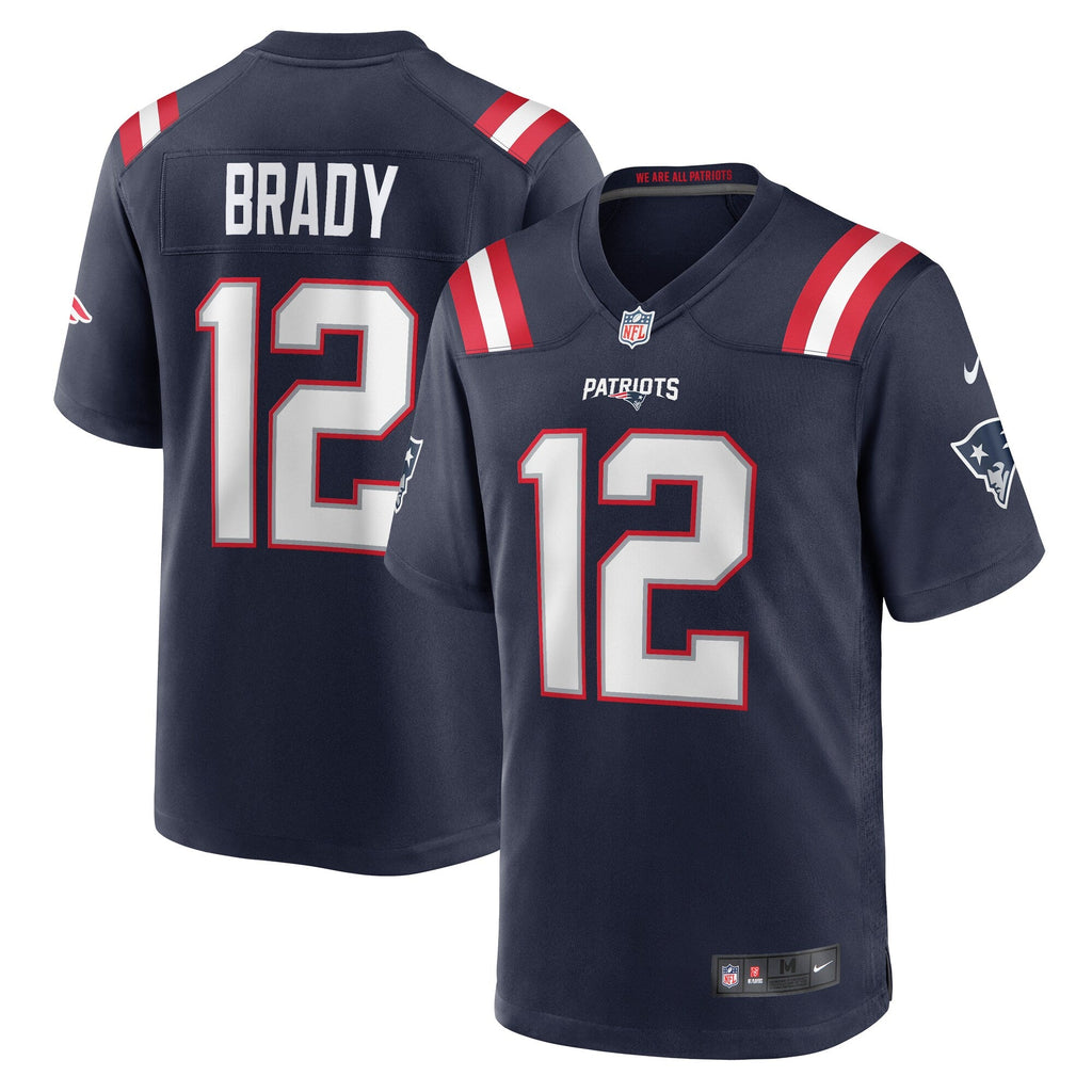 New England Patriots Navy Game Retired Player Jersey product image 2, provided for visual reference and product detail review