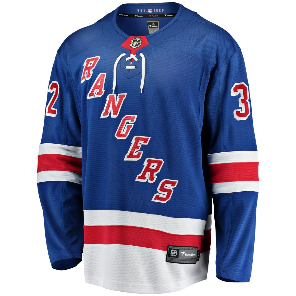 New York Rangers Jonathan Quick Blue Home Breakaway Jersey product image 3, provided for visual reference and product detail