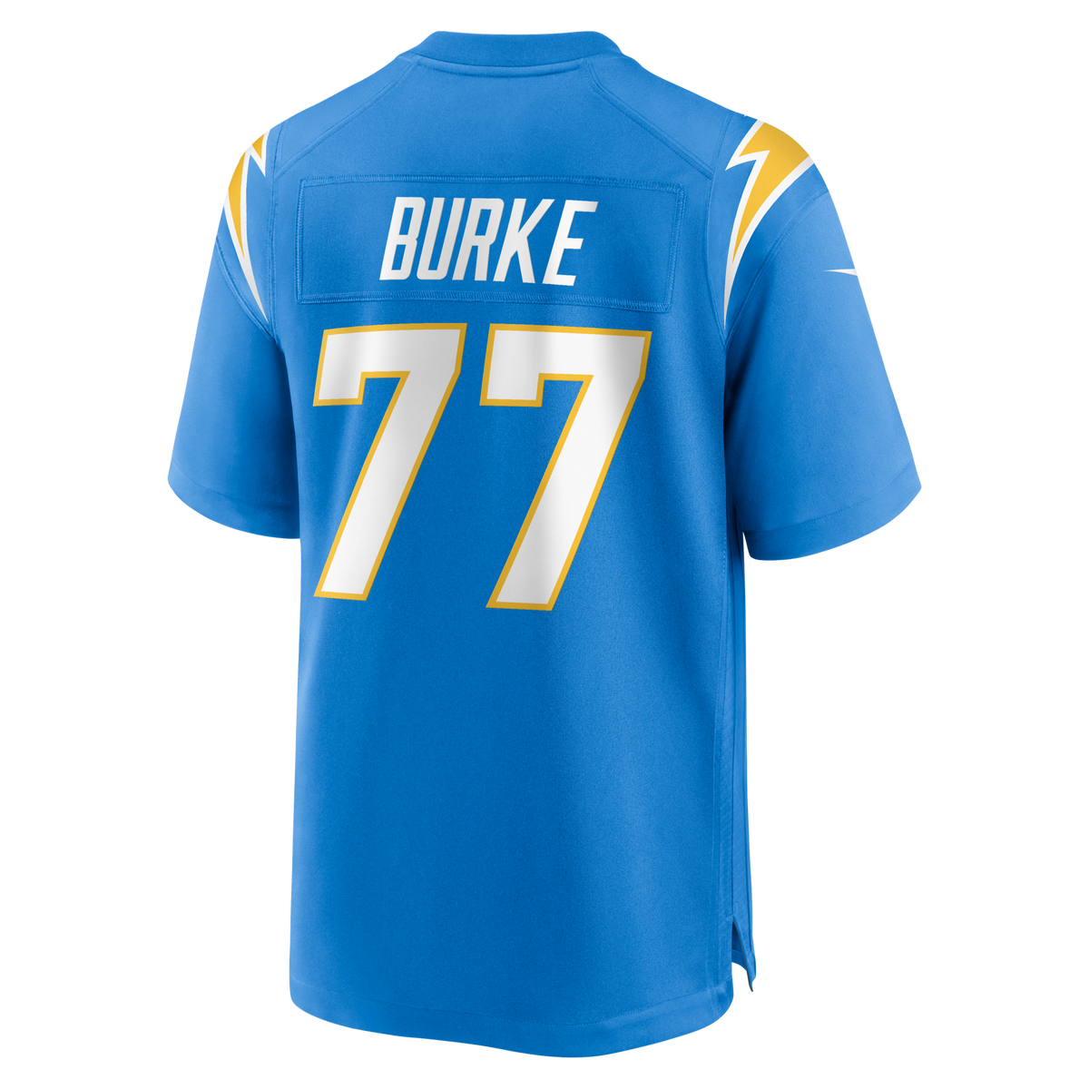 Los Angeles Chargers Travis Burke Powder Blue Team Game Jersey product image 3, provided for visual reference and product