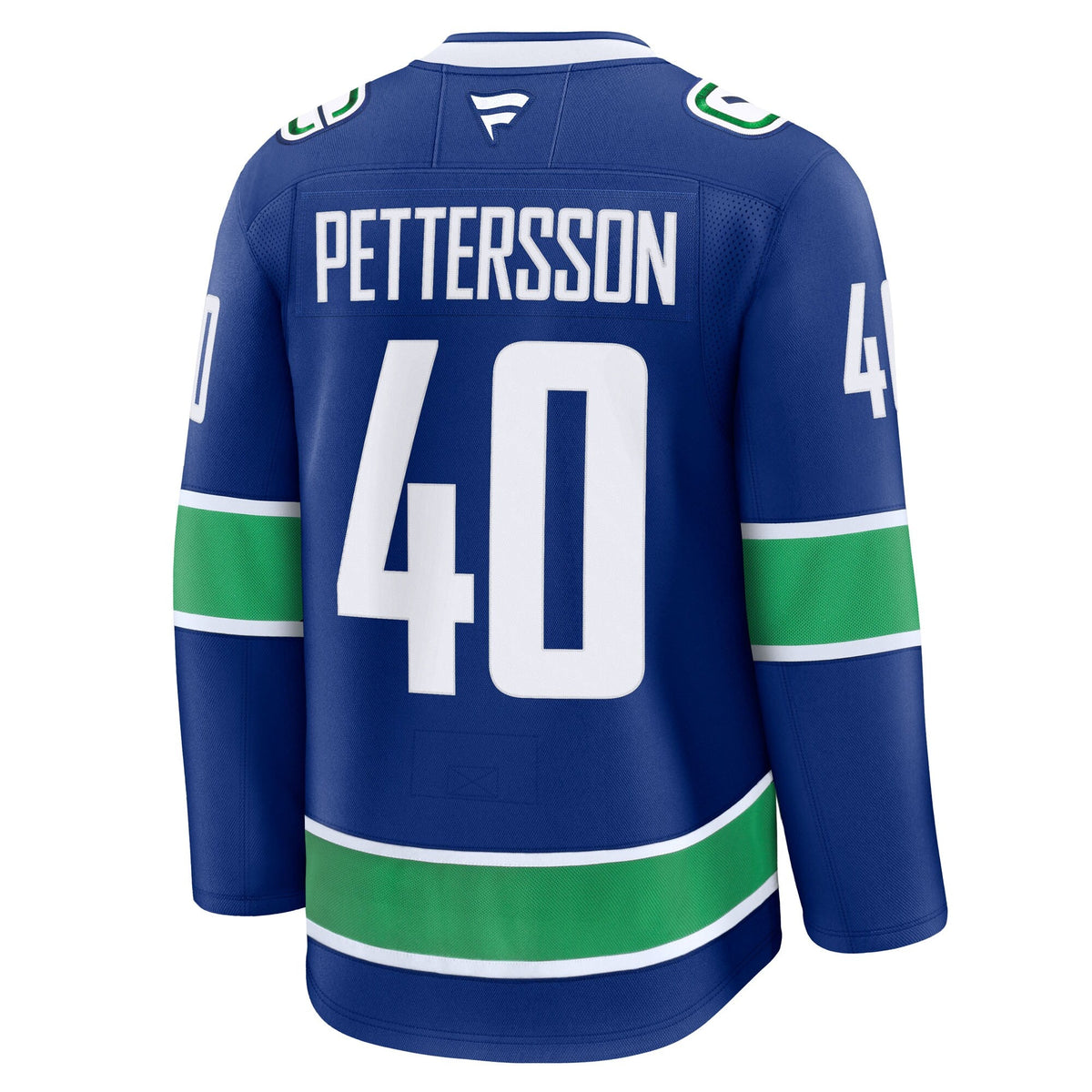 Vancouver Canucks Elias Pettersson Blue Home Premium Jersey product image 4, provided for visual reference and product