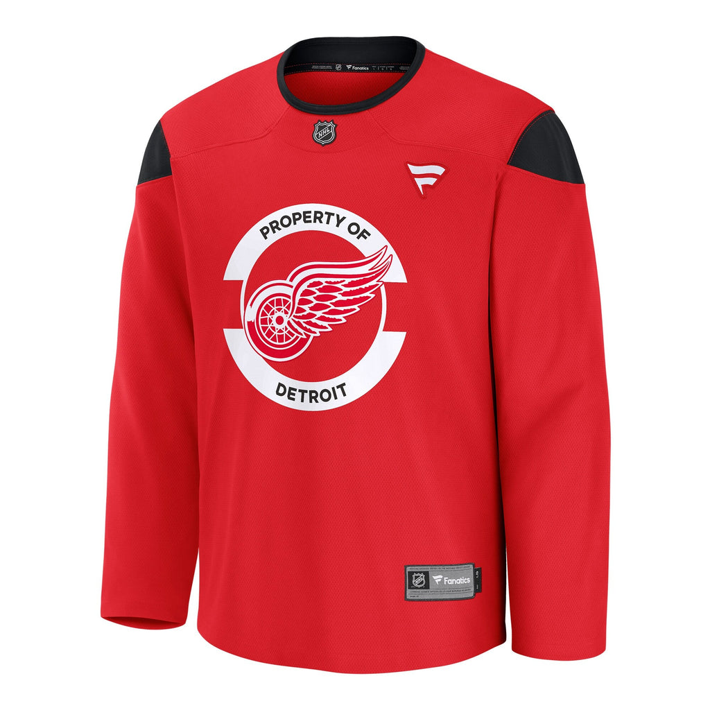Detroit Red Wings Red Practice Jersey product image 3, provided for visual reference and product detail review