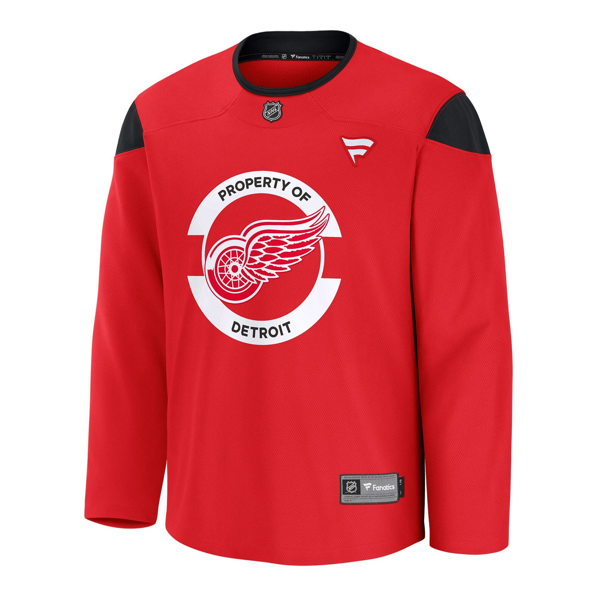 Detroit Red Wings Red Practice Jersey product image 3, provided for visual reference and product detail review