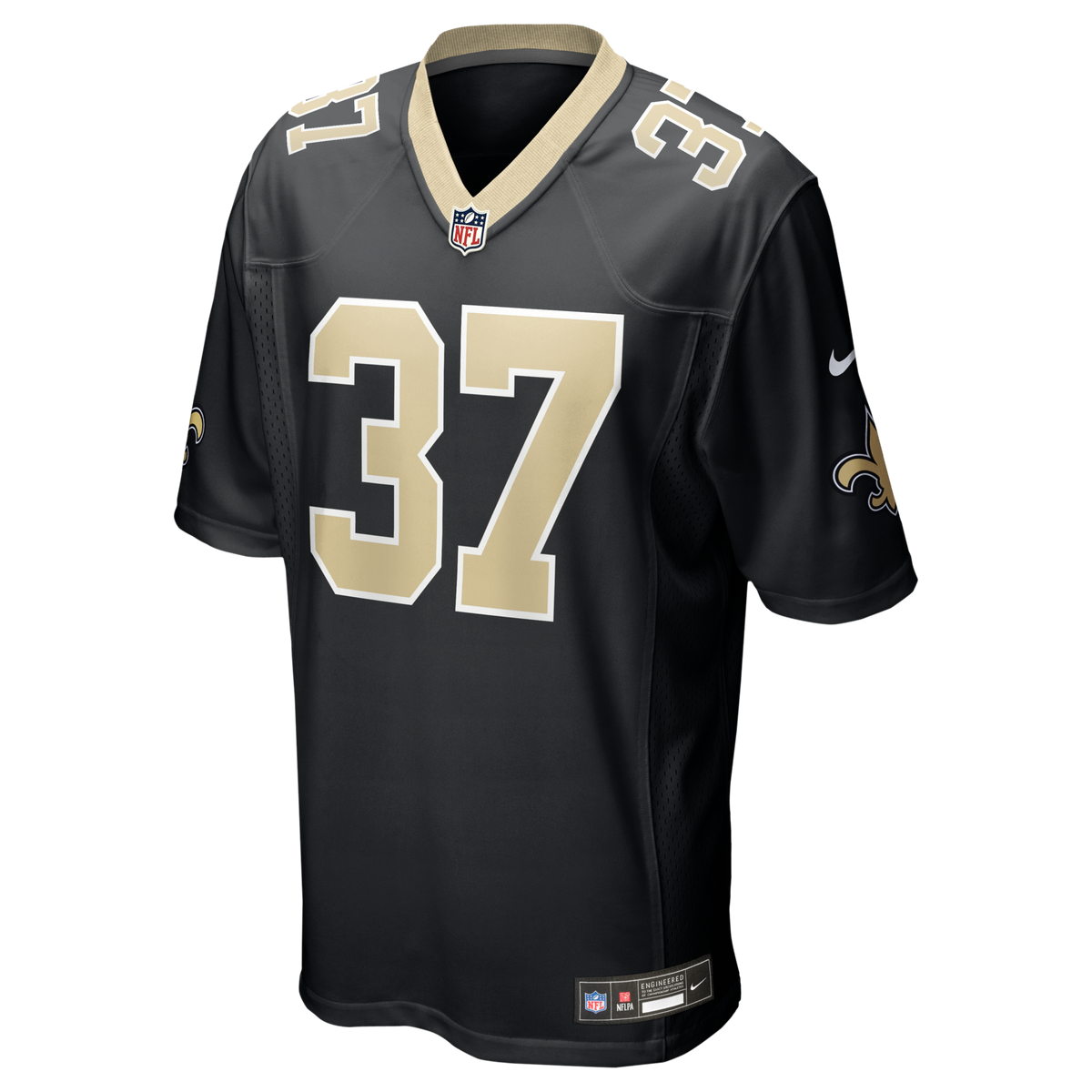 New Orleans Saints Steve Gleason Black Game Retired Player Jersey product image 2, provided for visual reference and product