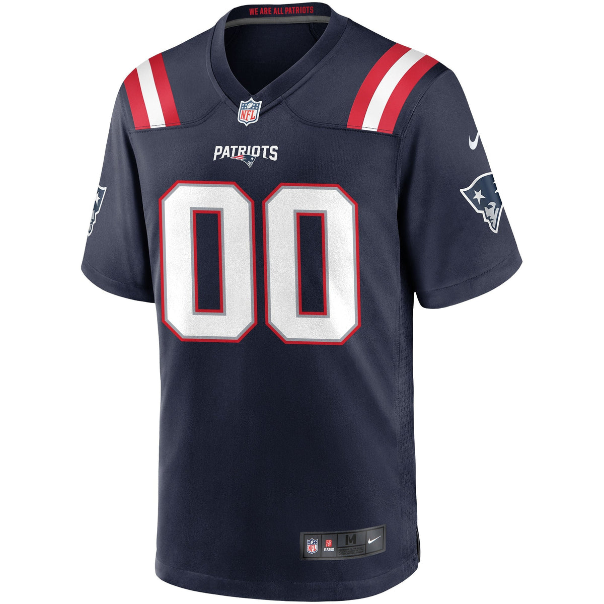 New England Patriots Navy Custom Game Jersey product image 4, provided for visual reference and product detail review