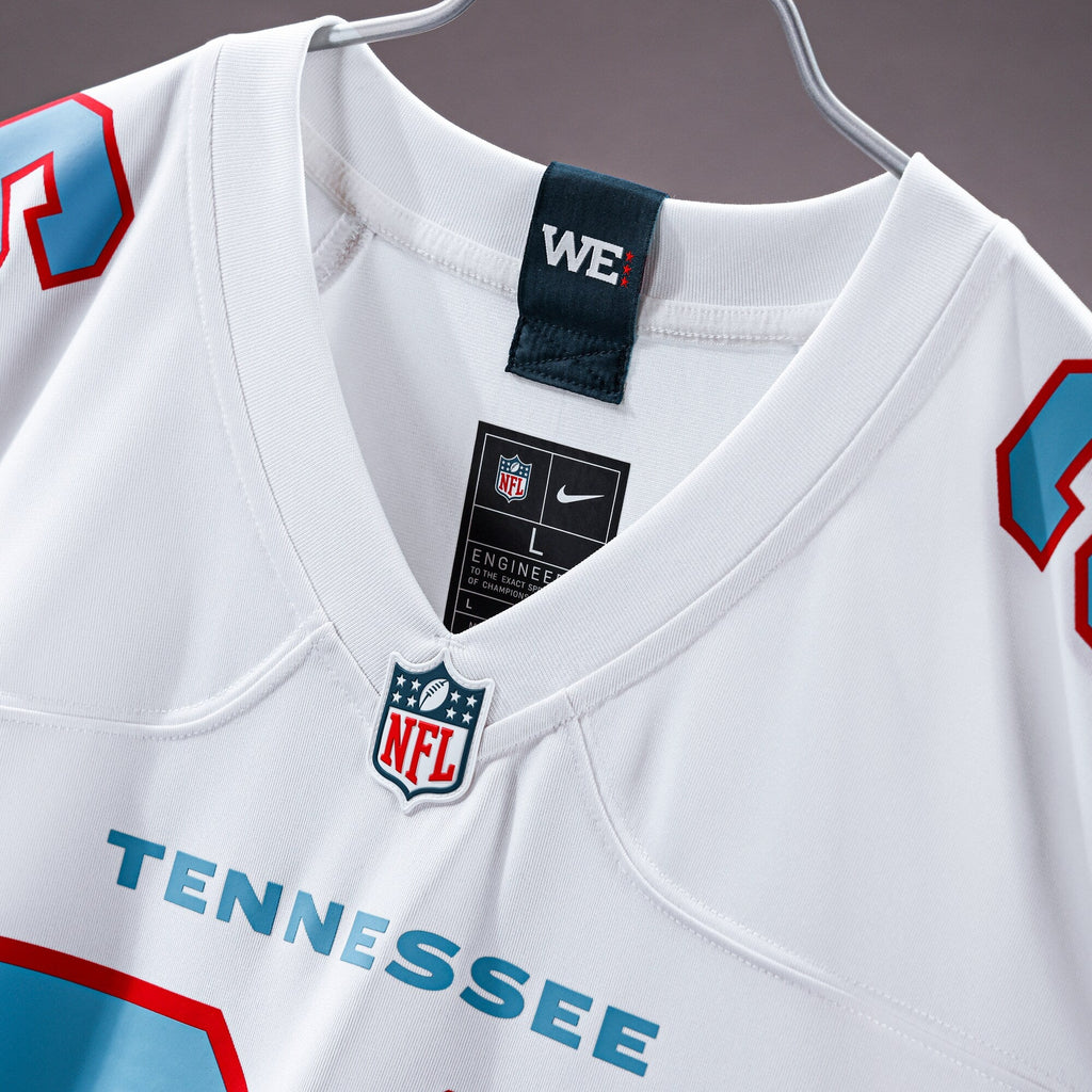 Tennessee Titans White Game Custom Jersey product image 5, provided for visual reference and product detail review