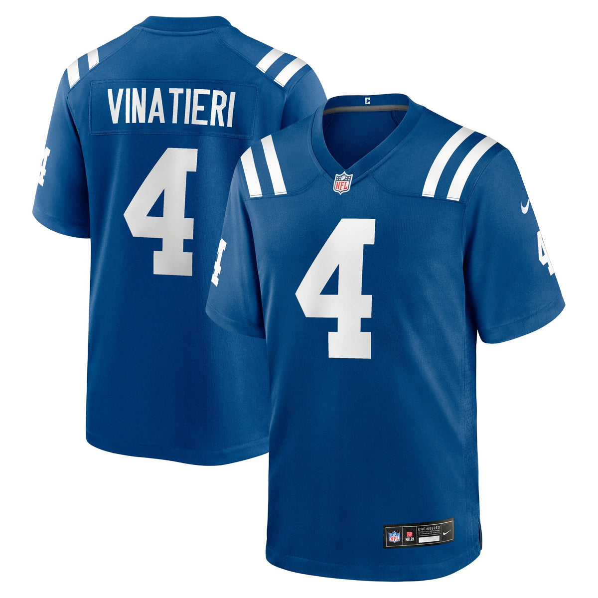 Indianapolis Colts Adam Vinatieri Royal Team Retired Game Jersey product image 2, provided for visual reference and product