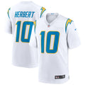 Los Angeles Chargers Justin Herbert White Game Jersey product image 1, provided for visual reference and product detail