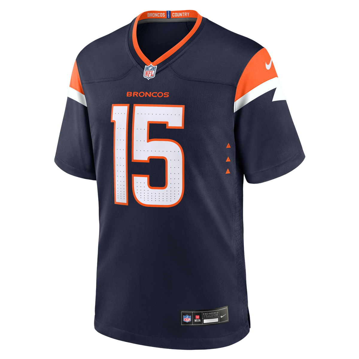 Denver Broncos Nik Bonitto Navy Alternate Game Jersey product image 7, provided for visual reference and product detail