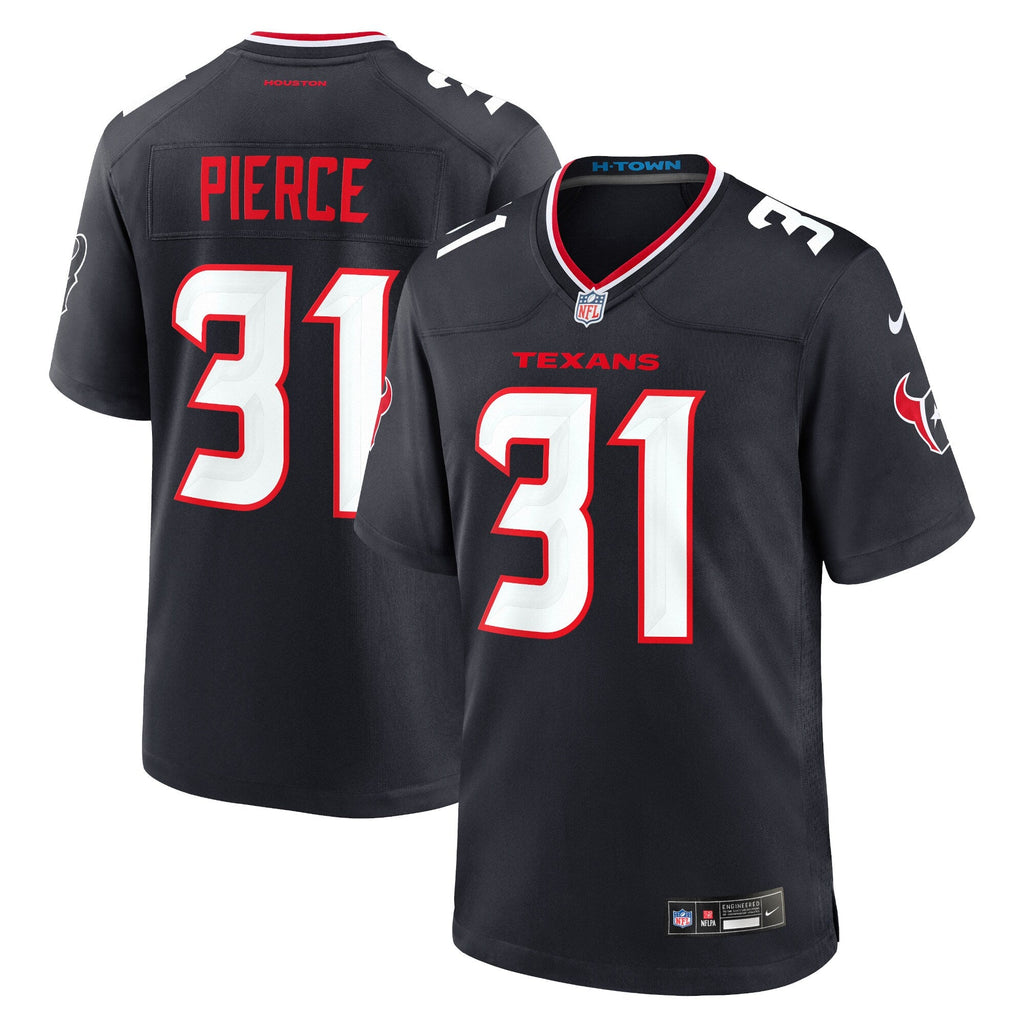 Houston Texans Dameon Pierce Navy Game Jersey product image 2, provided for visual reference and product detail review