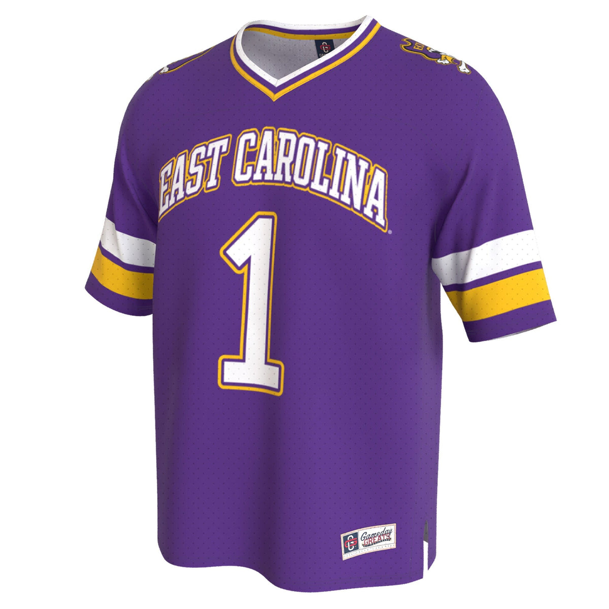 ECU Pirates Lightweight Collegiate Football Fashion Jersey - Purple product image 3, provided for visual reference and
