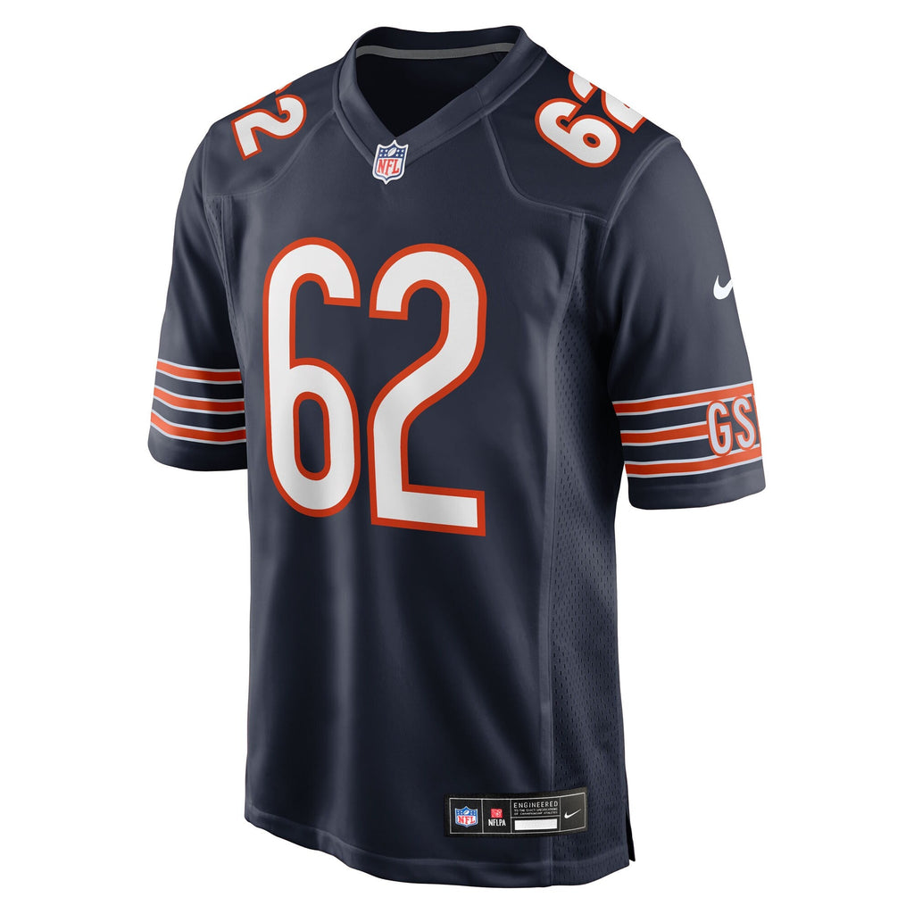 Chicago Bears Joe Thuney Navy Team Game Jersey product image 3, provided for visual reference and product detail review