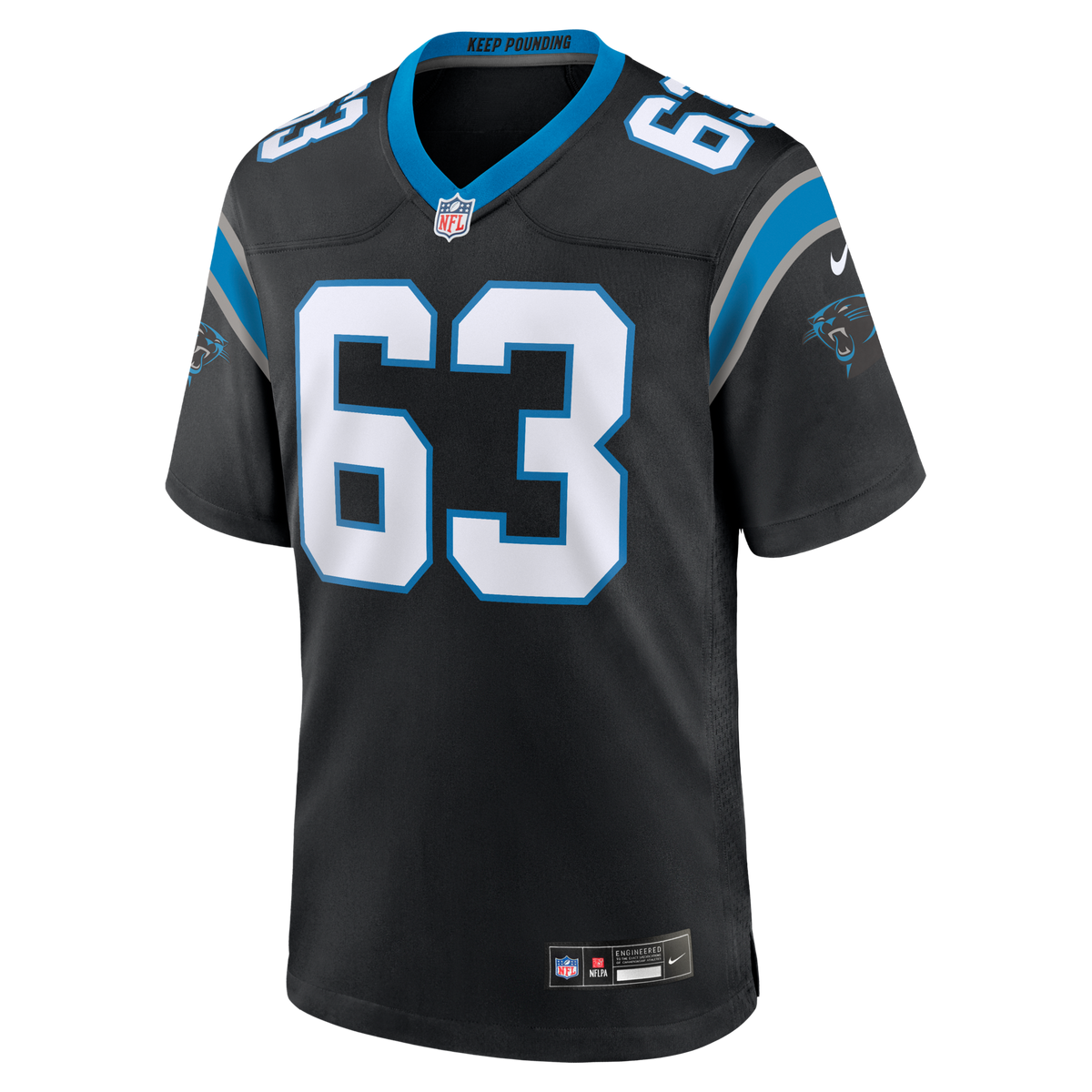Carolina Panthers Rasheed Walker Black Team Game Jersey product image 3, provided for visual reference and product detail