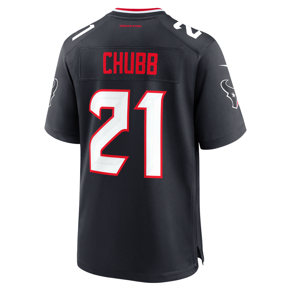 Houston Texans Nick Chubb Navy Team Game Jersey product image 3, provided for visual reference and product detail review