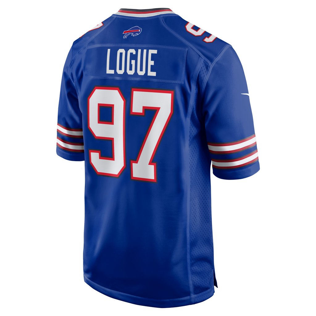 Buffalo Bills Zion Logue Royal Team Game Jersey product image 3, provided for visual reference and product detail review