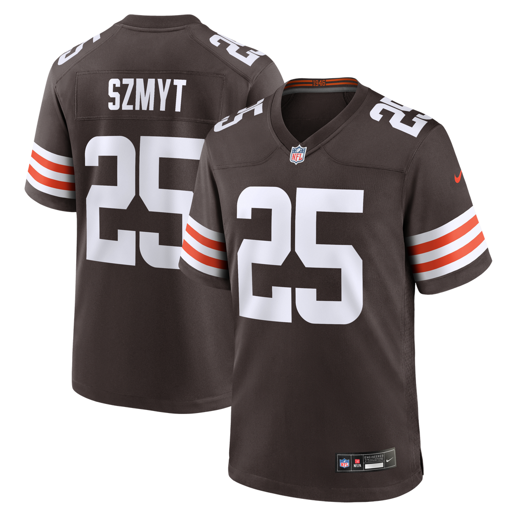 Cleveland Browns Andre Szmyt Brown Team Game Jersey product image 1, provided for visual reference and product detail review