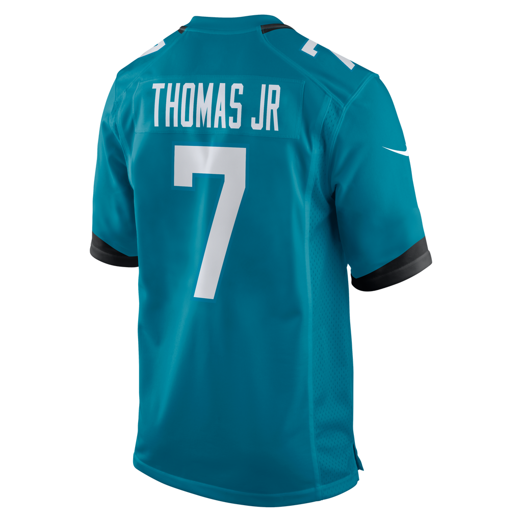 Jacksonville Jaguars Brian Thomas Jr Teal Player Game Jersey product image 3, provided for visual reference and product