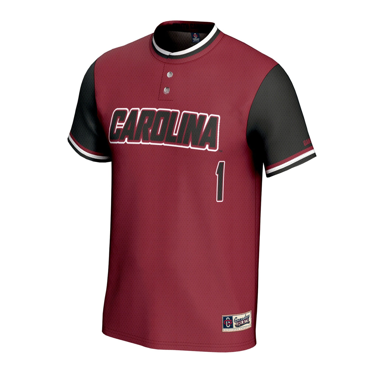 South Carolina Gamecocks Lightweight Collegiate Softball Fashion Jersey - Garnet product image 3, provided for visual