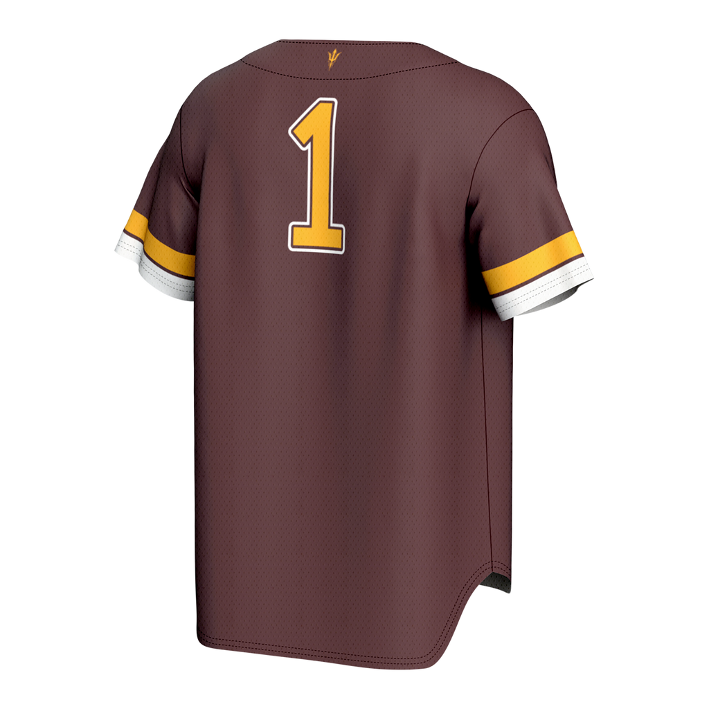 Arizona State Sun Devils Lightweight Collegiate Baseball Fashion Jersey - Maroon product image 4, provided for visual