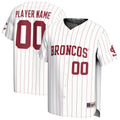 Santa Clara Broncos Lightweight Collegiate Baseball NIL Pick-A-Player Fashion Jersey - White product image 1, provided for