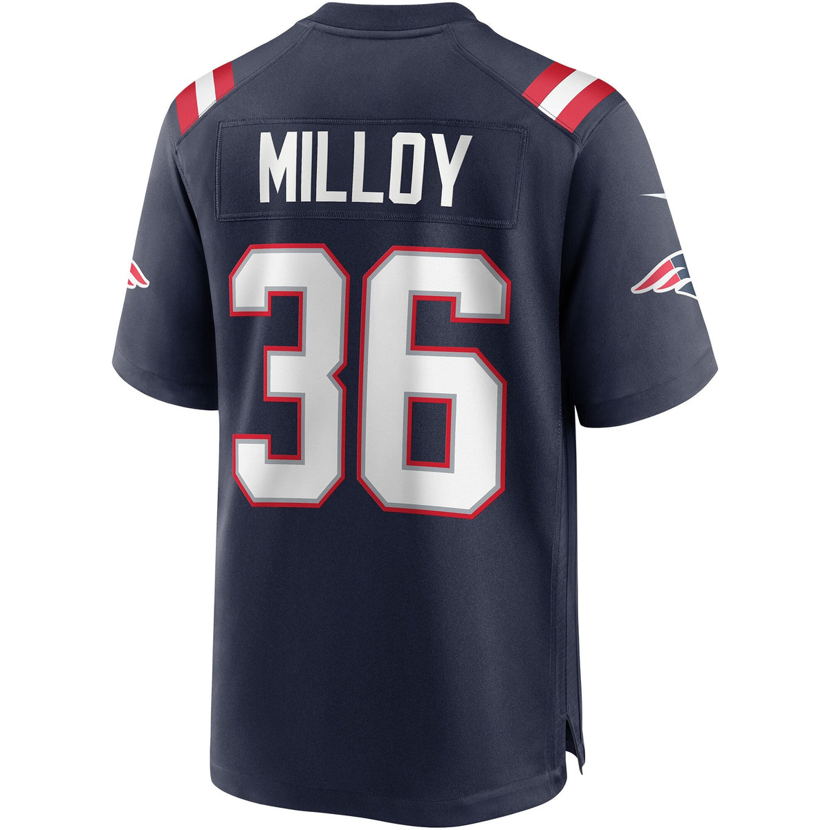 New England Patriots Lawyer Milloy Navy Game Retired Player Jersey product image 4, provided for visual reference and