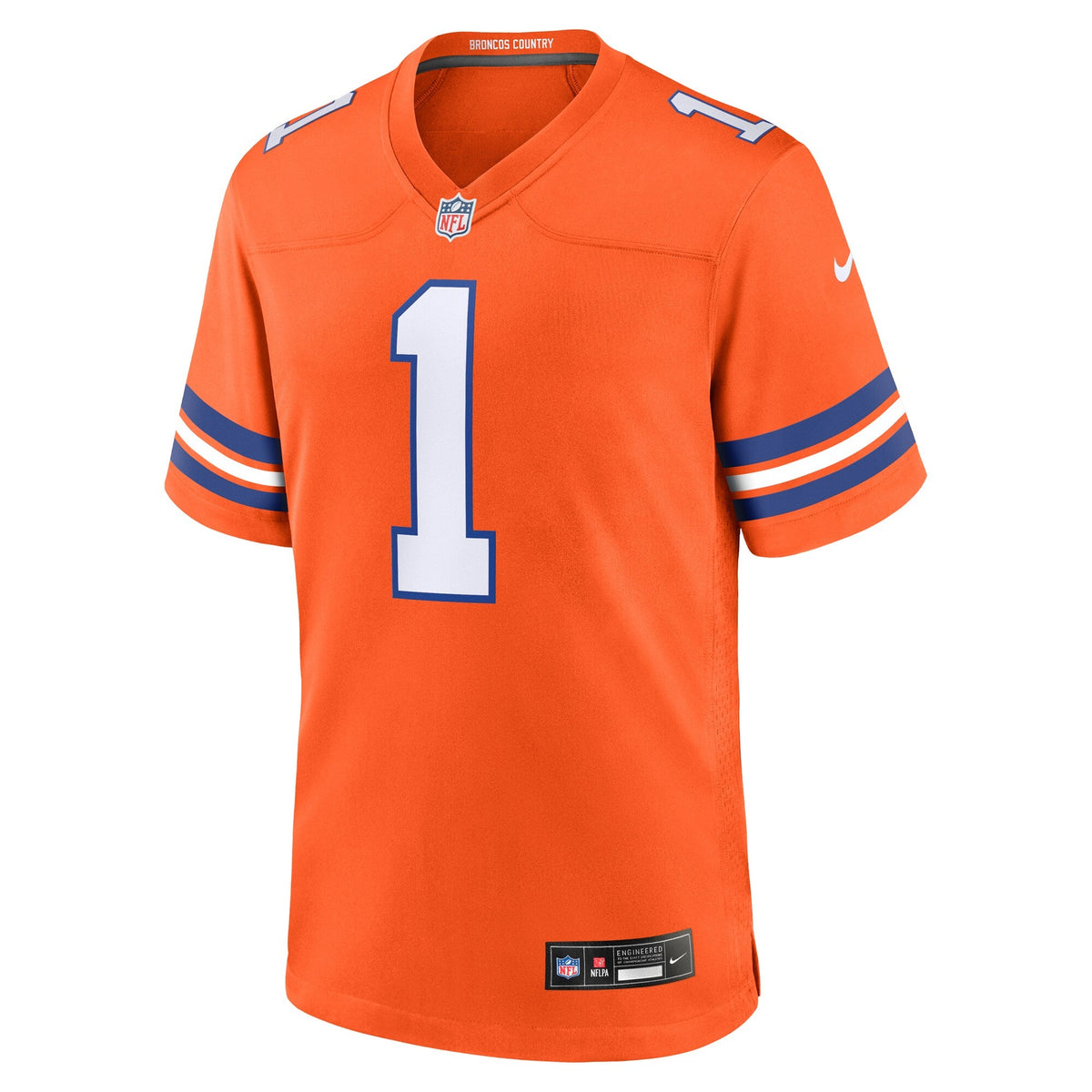 Denver Broncos Jason Elam Orange Retired Player Alternate Game Jersey product image 3, provided for visual reference and