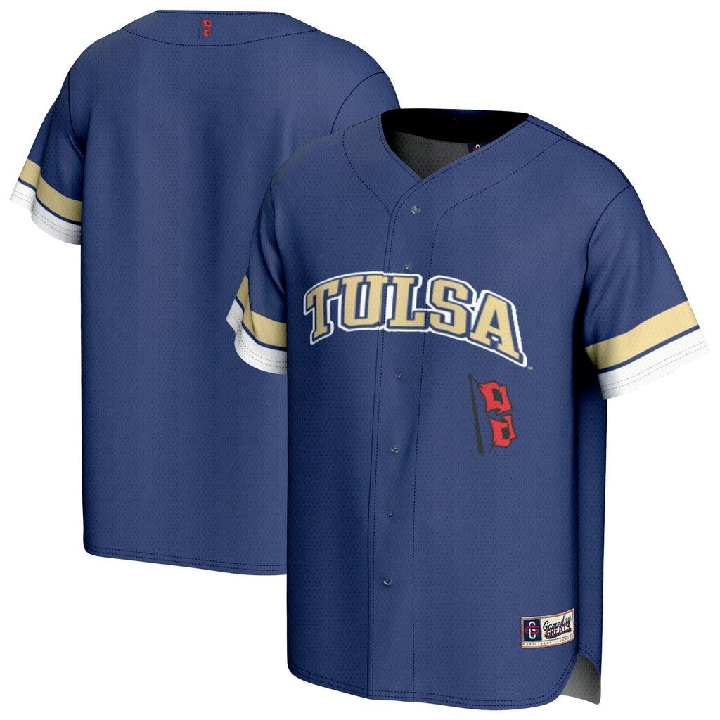 Tulsa Golden Hurricane Baseball Jersey - Royal product image 1, provided for visual reference and product detail review