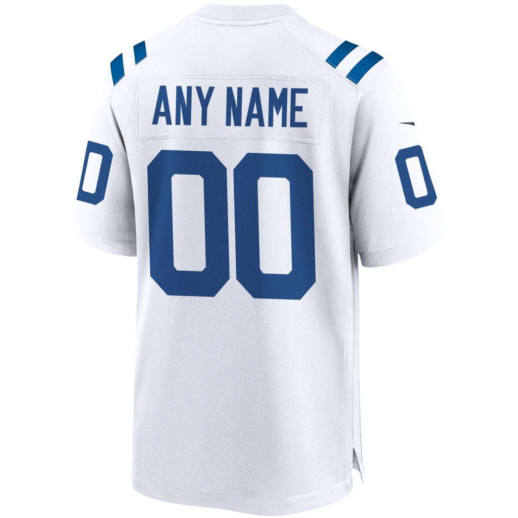 Indianapolis Colts White Custom Game Jersey product image 4, provided for visual reference and product detail review
