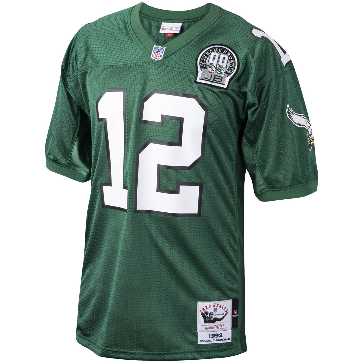 Philadelphia Eagles 1992 Randall Cunningham Green Authentic Throwback Retired Player Jersey product image 3, provided for