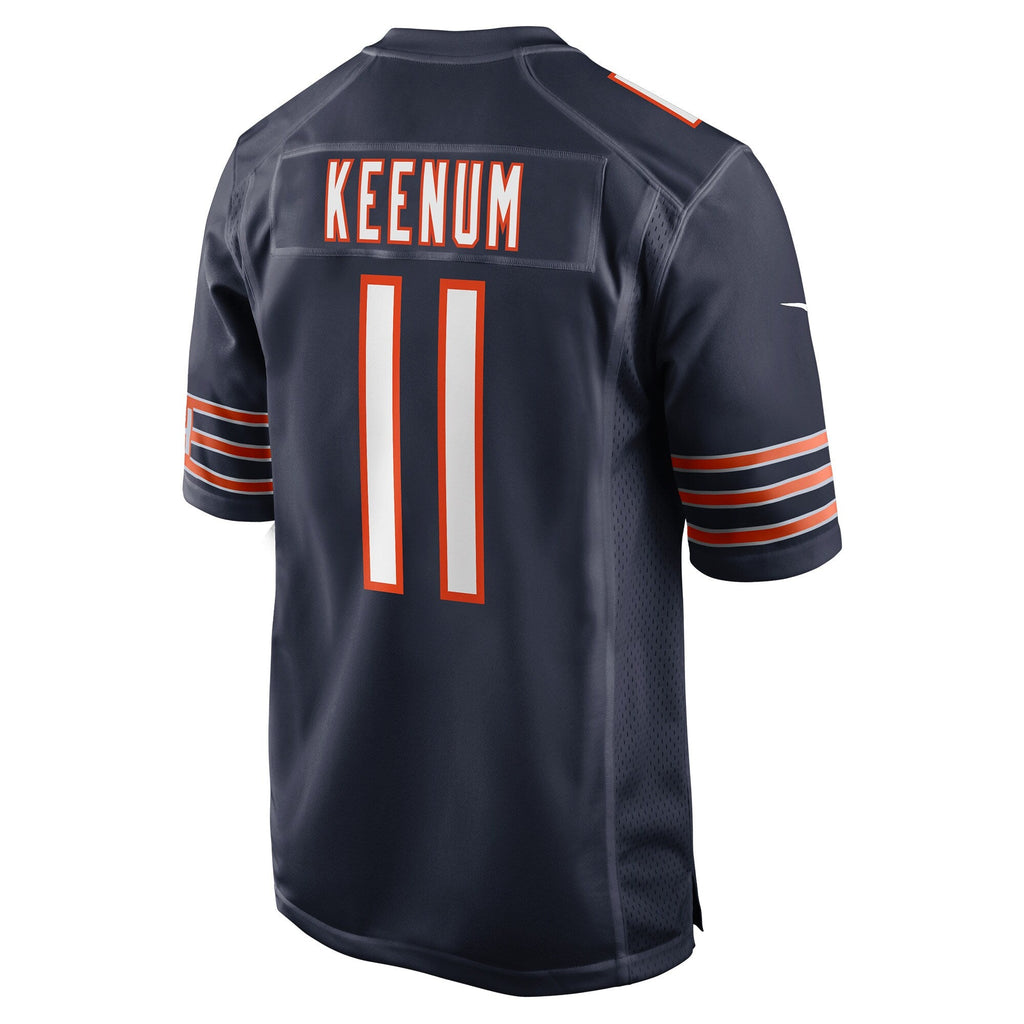 Chicago Bears Case Keenum Navy Team Game Jersey product image 4, provided for visual reference and product detail review