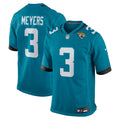 Jacksonville Jaguars Jakobi Meyers Teal Team Game Jersey product image 1, provided for visual reference and product detail