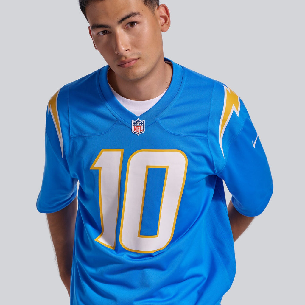 Los Angeles Chargers Justin Herbert Powder Blue Player Game Jersey product image 10, provided for visual reference and