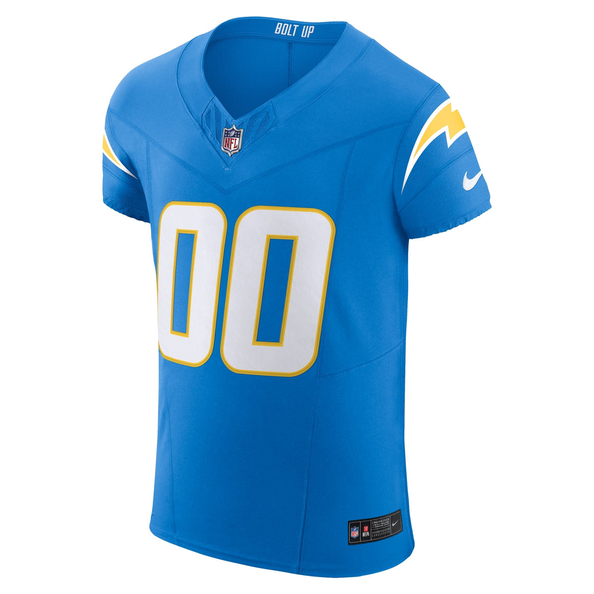 Los Angeles Chargers Powder Blue Vapor F.U.S.E. Elite Custom Jersey product image 3, provided for visual reference and