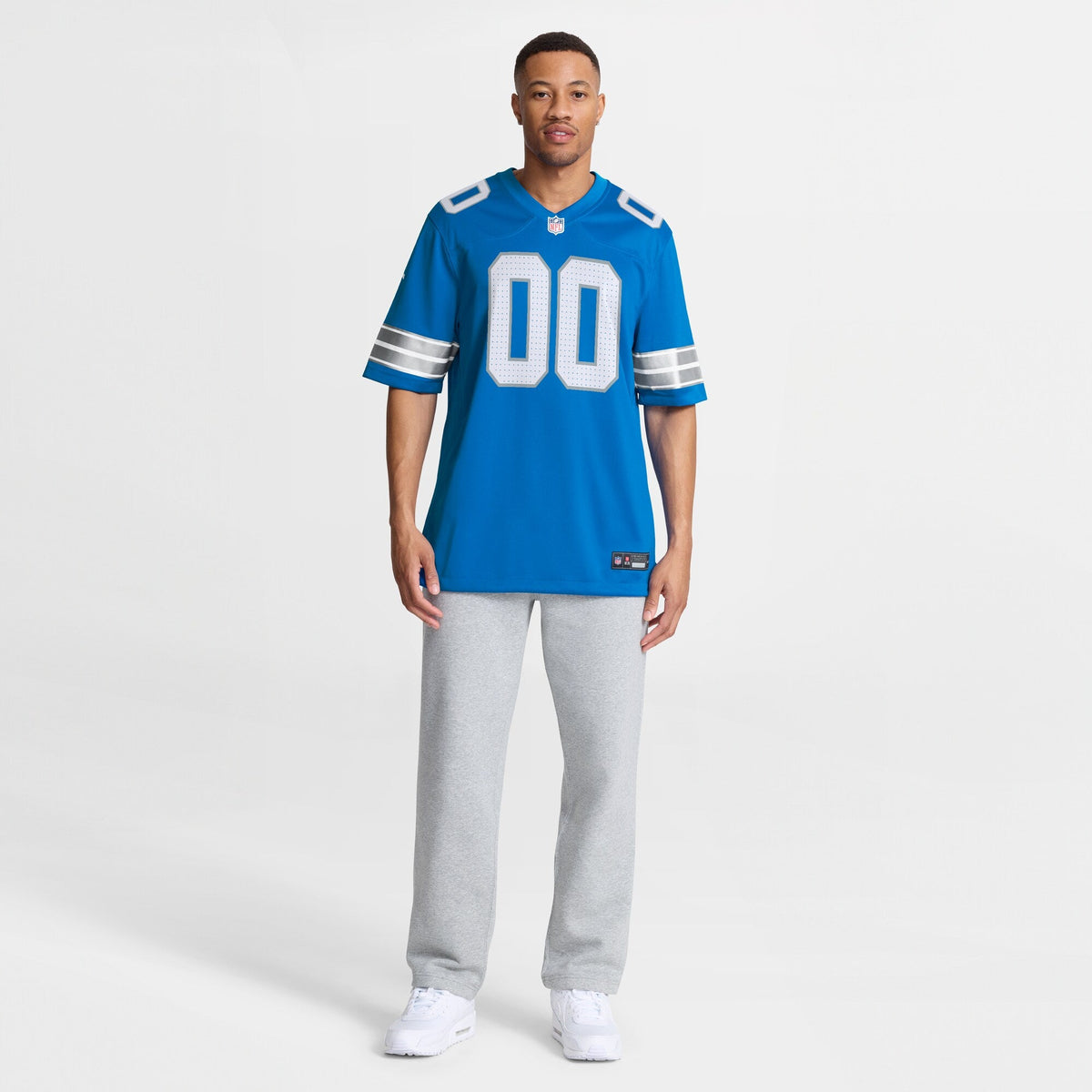 Detroit Lions Blue Custom Game Jersey product image 8, provided for visual reference and product detail review
