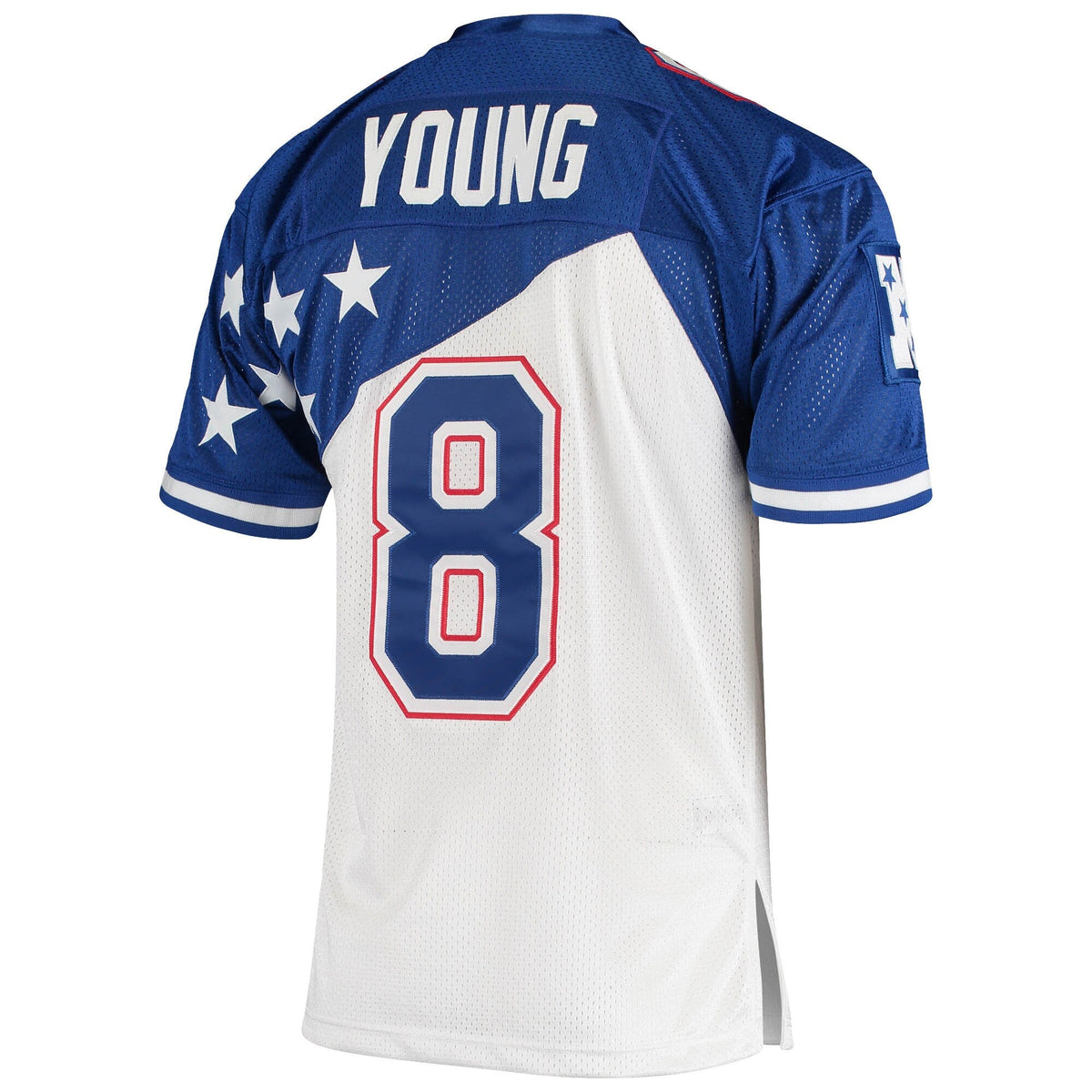 NFC Steve Young White/Blue 1994 Pro Bowl Authentic Jersey product image 4, provided for visual reference and product detail