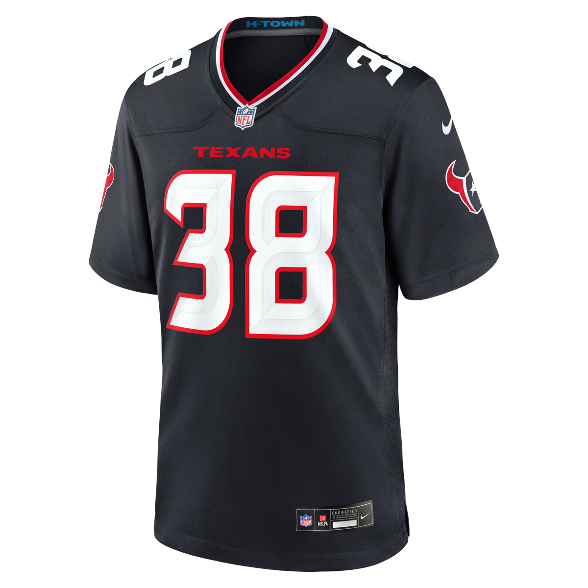 Houston Texans Kai Kroeger Navy Team Game Jersey product image 2, provided for visual reference and product detail review