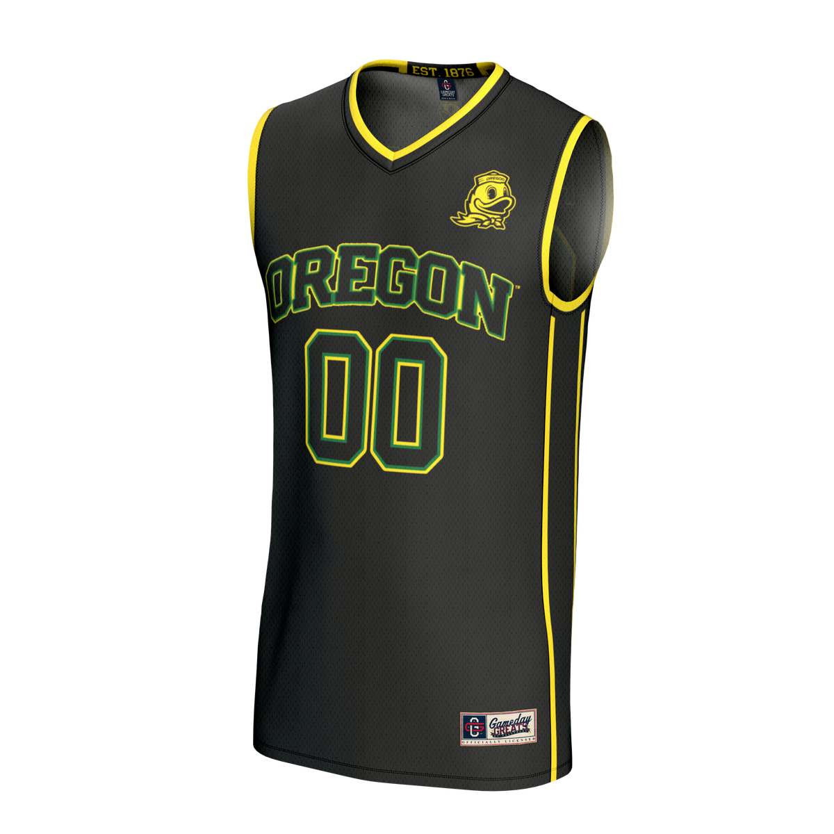 Oregon Ducks Lightweight Collegiate Basketball NIL Pick-A-Player Fashion Jersey - Black product image 3, provided for visual