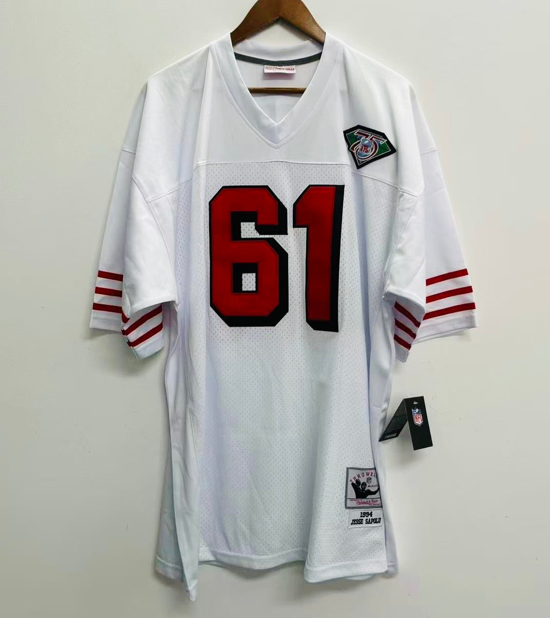 Jesse Sapolu 1994 San Francisco 49ers Jersey Mitchell & product image 2
