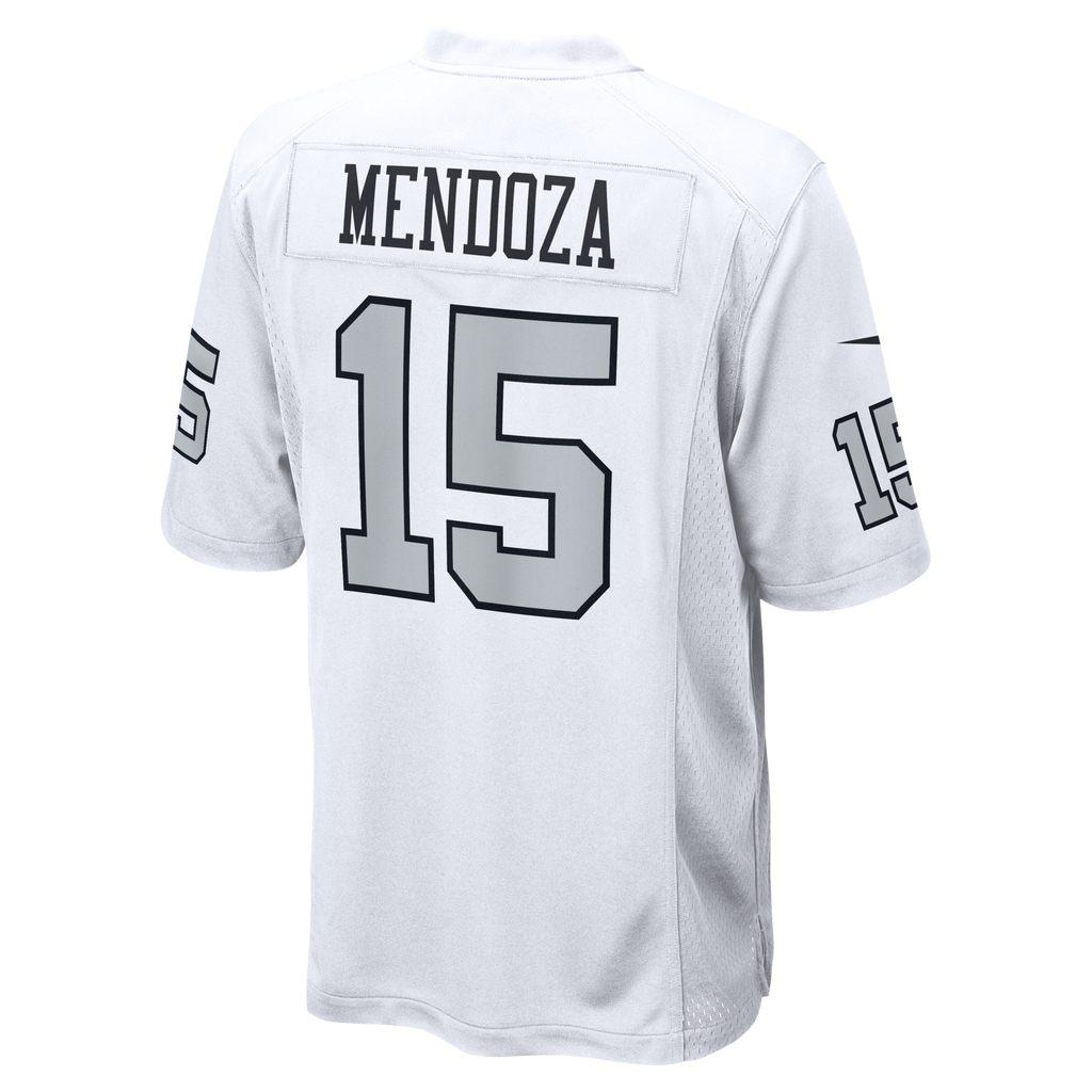 Las Vegas Raiders Fernando Mendoza White Alternate Game Player Jersey product image 4, provided for visual reference and