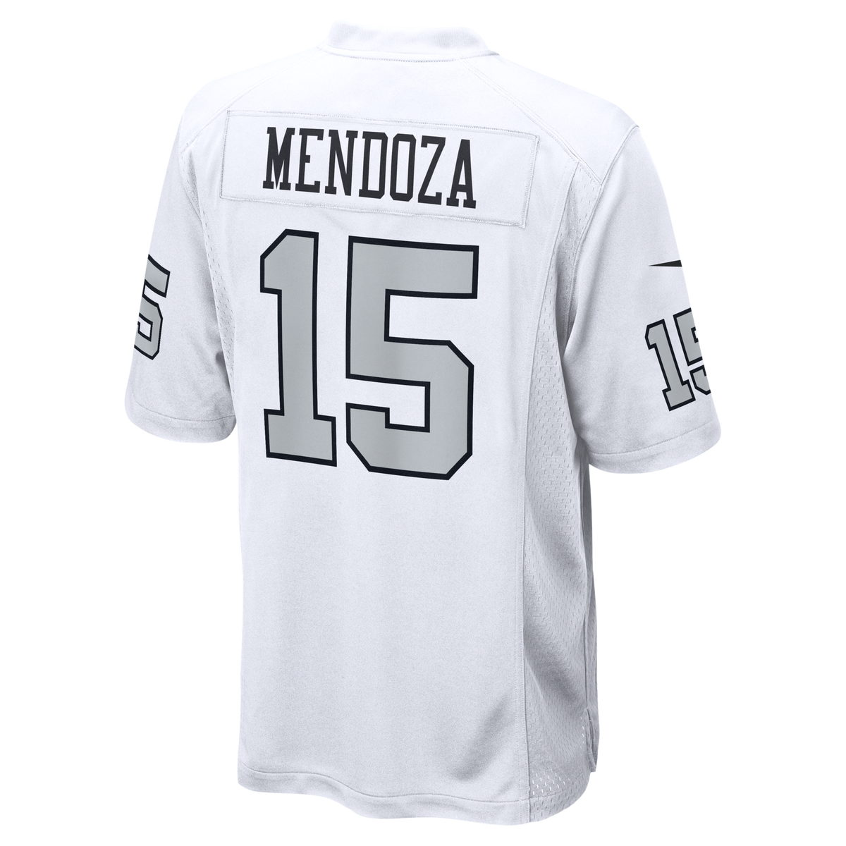 Las Vegas Raiders Fernando Mendoza White Alternate Game Player Jersey product image 4, provided for visual reference and