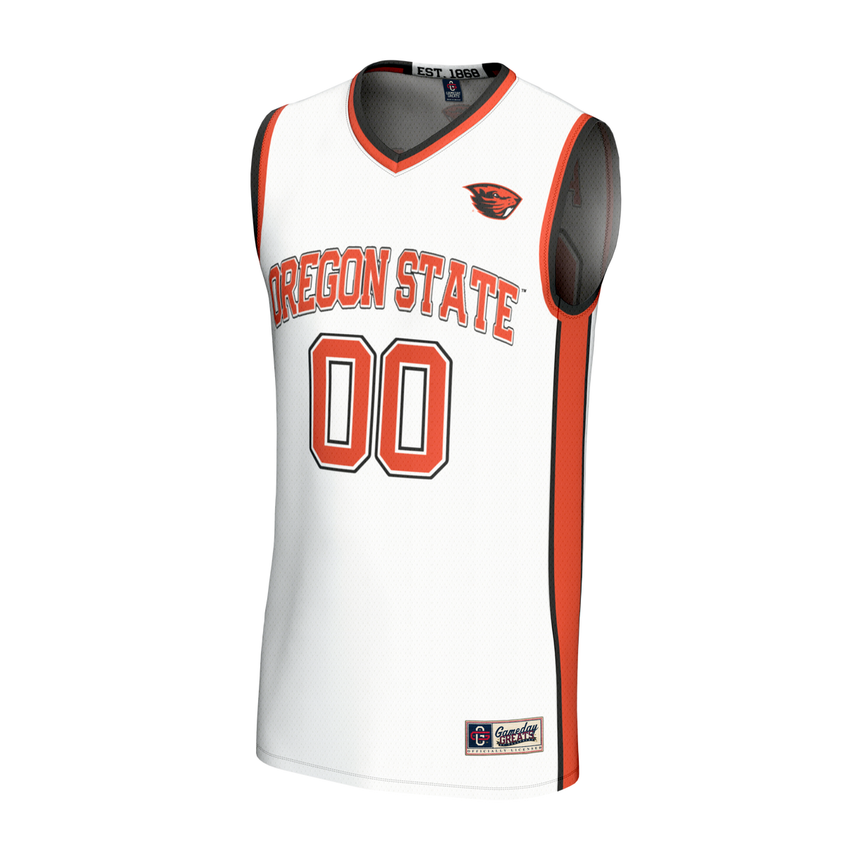 Oregon State Beavers Lightweight Collegiate Basketball NIL Pick-A-Player Fashion Jersey - White product image 3, provided