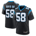Carolina Panthers Thomas Davis Sr. Black Team Retired Game Jersey product image 1, provided for visual reference and product
