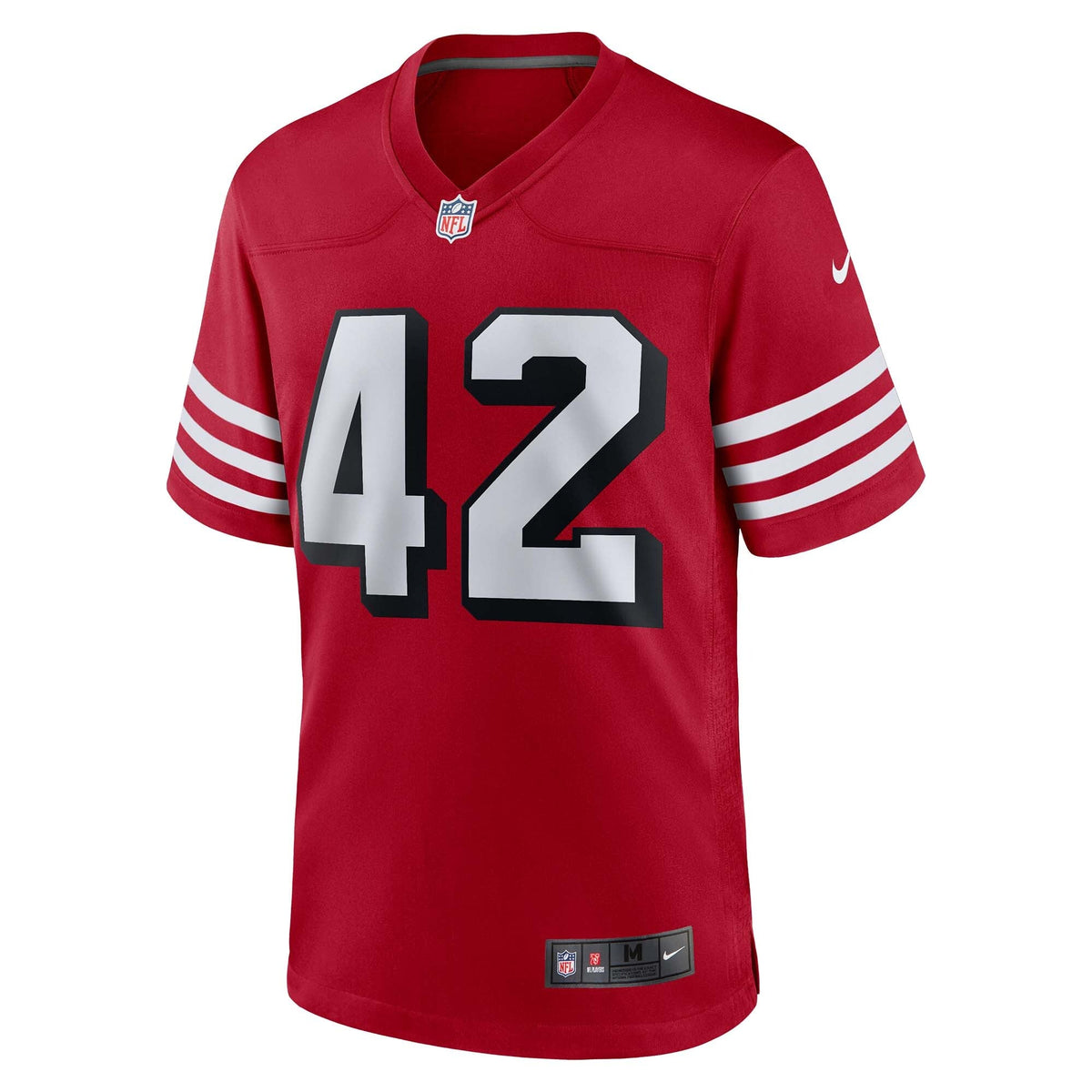 San Francisco 49ers Ronnie Lott Scarlet Retired Player Alternate Game Jersey product image 3, provided for visual reference