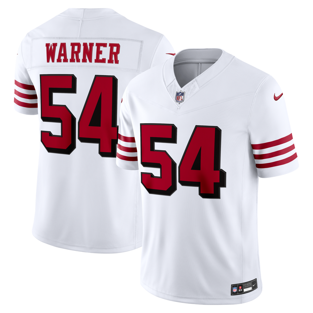 San Francisco 49ers Fred Warner White Alternate Vapor F.U.S.E. Stitched Limited Jersey product image 2, provided for visual