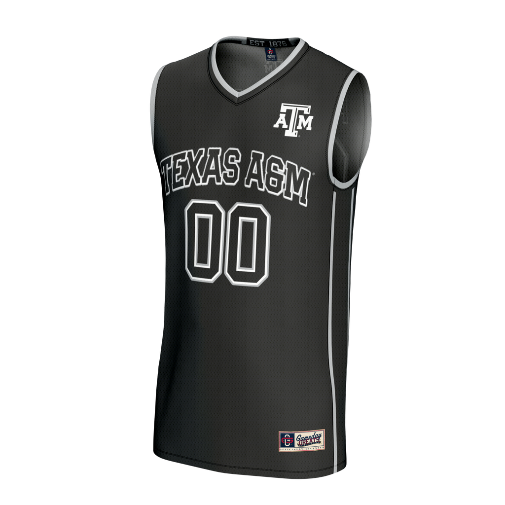 Texas A&M Aggies Lightweight Collegiate Basketball NIL Pick-A-Player Fashion Jersey - Black product image 3, provided for