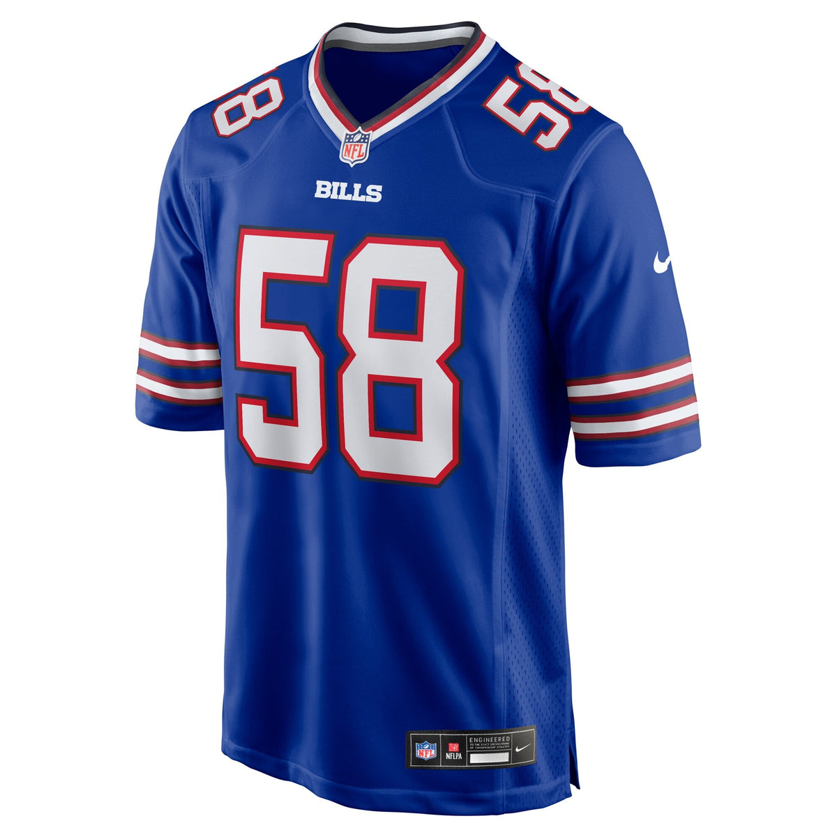 Buffalo Bills Matt Milano Royal Game Player Jersey product image 2, provided for visual reference and product detail review