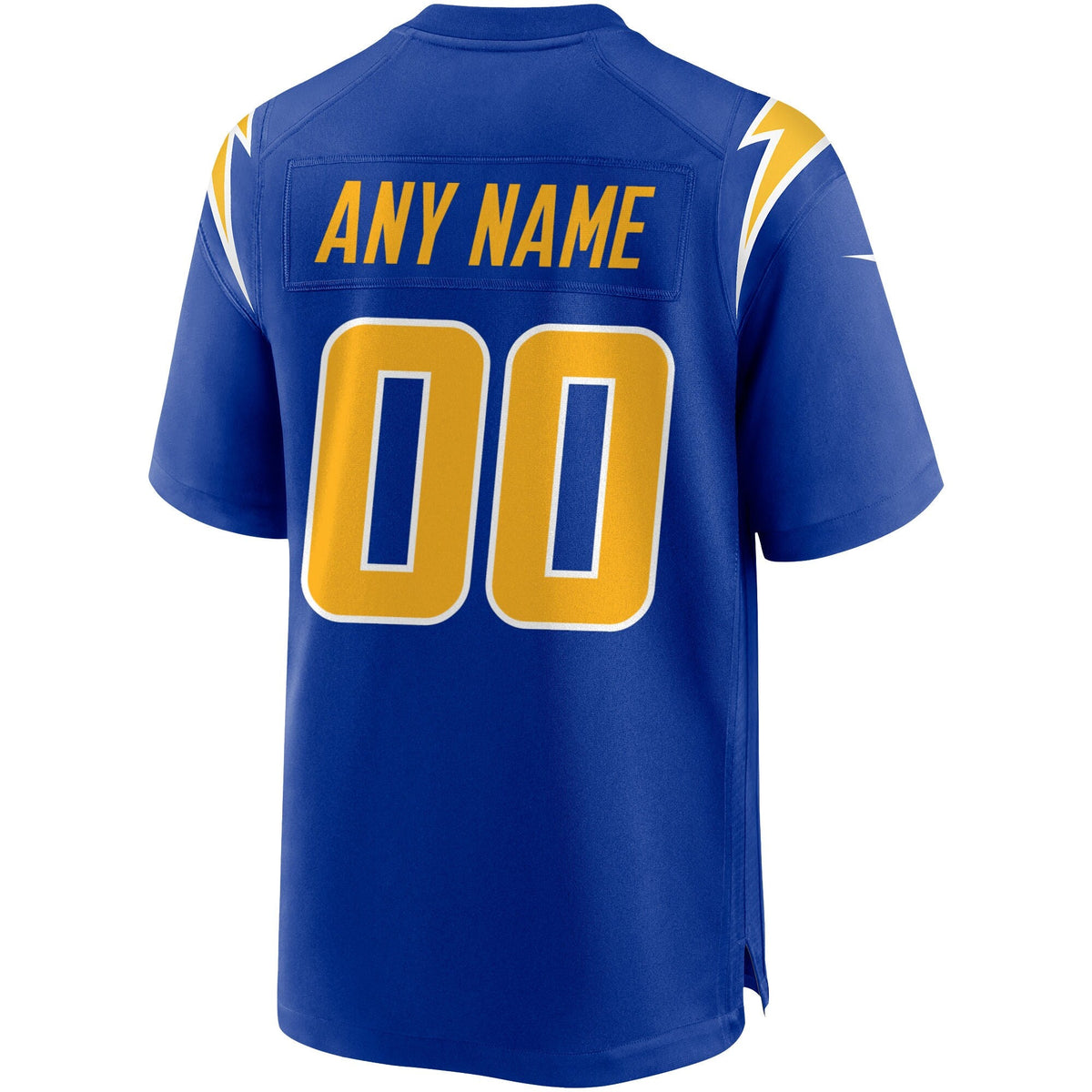 Los Angeles Chargers Royal Alternate Custom Game Jersey product image 4, provided for visual reference and product detail