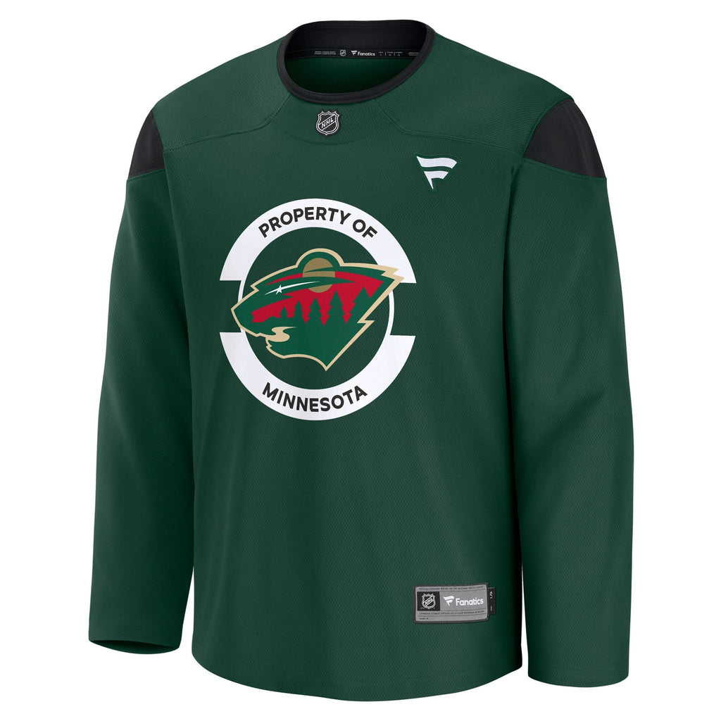 Minnesota Wild Green Practice Jersey product image 3, provided for visual reference and product detail review